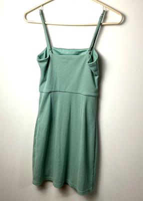SHOWPO Womens Sz US 4 Green Sleeveless Lined Ribbed Sheath Mini Dress EUC |  eBay