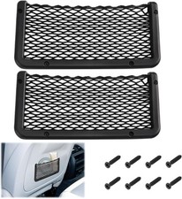 2PCS Car Cargo Net Pockets ABS Plastic Mesh Storage for Auto RV Boat Camper