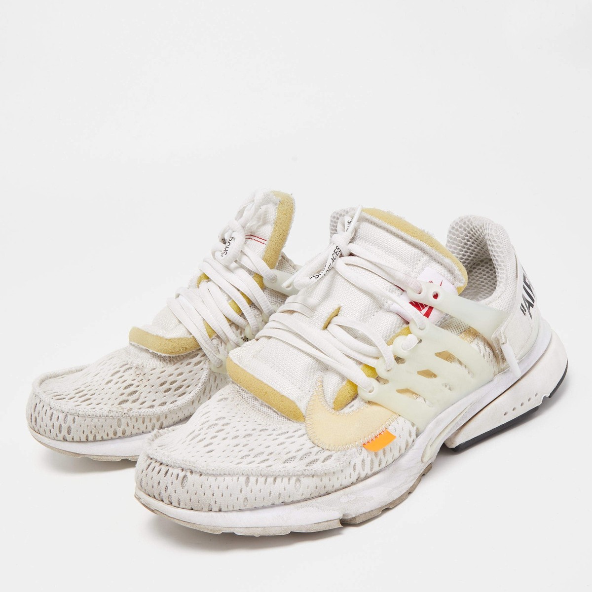 Nike x Off White White Fabric Air Presto Low Trainers Sneakers