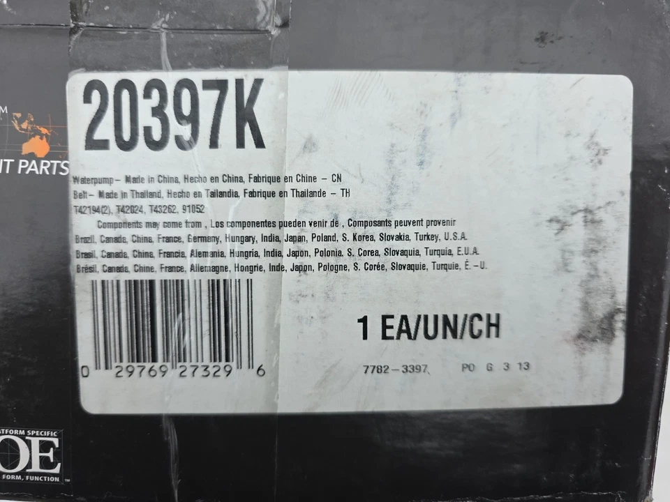 Import Direct 20397K Timing Belt Component Kit New Open Box For Subaru 98-99 - Image 3 of 3