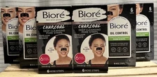 6 Boxes: Biore Charcoal Deep Cleansing Oil Control Nose Pore Strips, 6ct