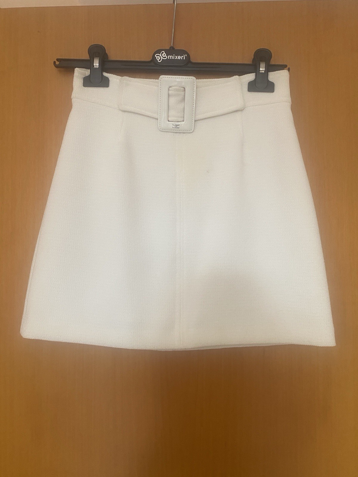 Elisabetta Franchi gonna mini bianca tg 40 con cintura (vedi descrizione)