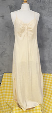 Vintage Valentino Intimo Pale Cream Floral Rose Jacquard Negligee Size M/L