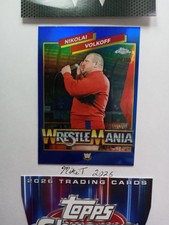 2026 Topps Chrome WWE Nikolai Volkoff WrestleMania #WMR-6 Blue Refractor 026/150