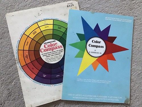 Vintage 1977 GRUMBACHER Color Compass 3rd Edition Cat. No. B425 with Slipcover