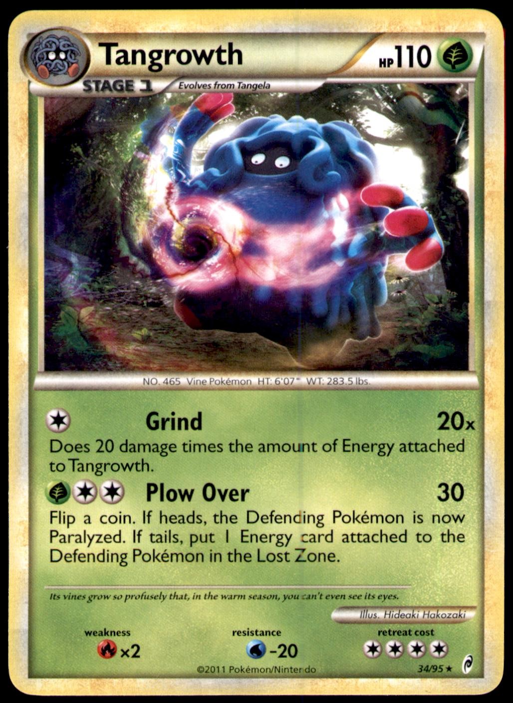 Tangrowth 34/95 Rare Call of Legends Pokemon Lightly Played