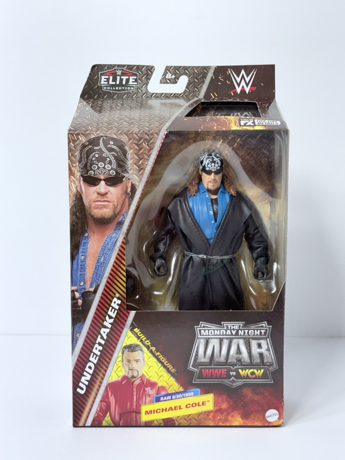 Mattel WWE vs WCW Elite Undertaker Monday Night War BAF Michael Cole Figure