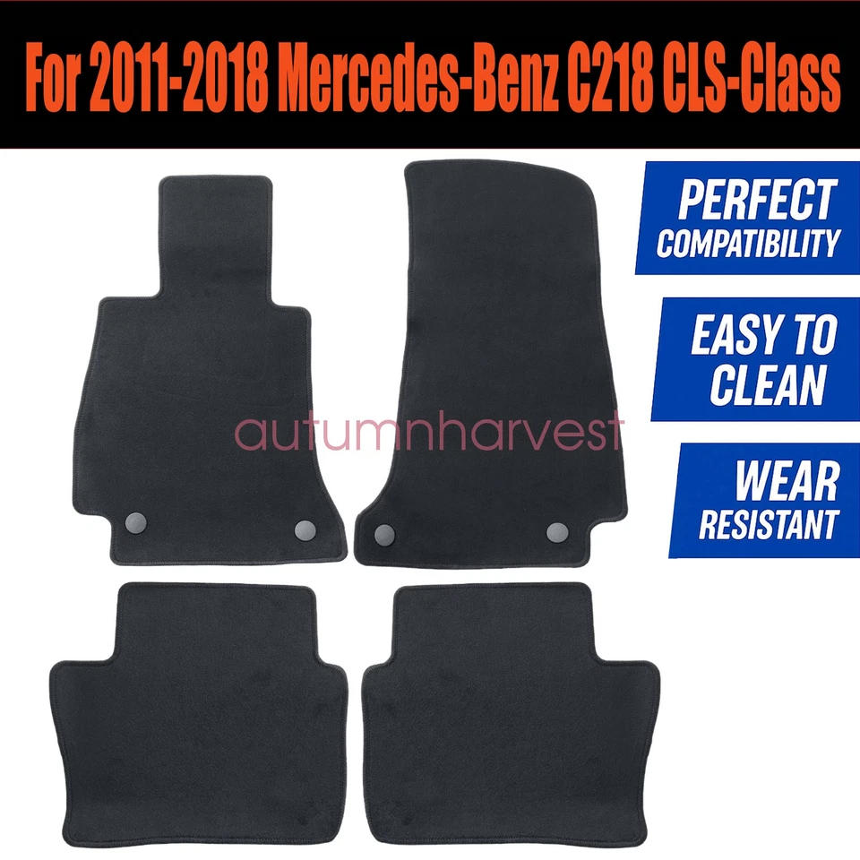 4 piezas alfombrillas de terciopelo de repuesto para Mercedes-Benz Clase CLS 2011-2018 Foto 3 de 4