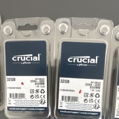 Crucial 32GB DDR4-3200 SO-DIMM Notebook RAM 1x32GB Module