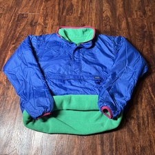 VTG Patagonia Glissade Jacket Mens M Fleece Anorak Reversible 80s Made in USA
