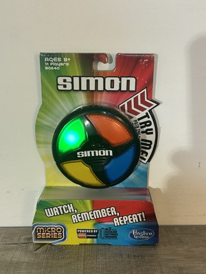 #ad Micro Series Simon 3.5” Mini Electronic Handheld Classic Game Hasbro New In Box $14.95