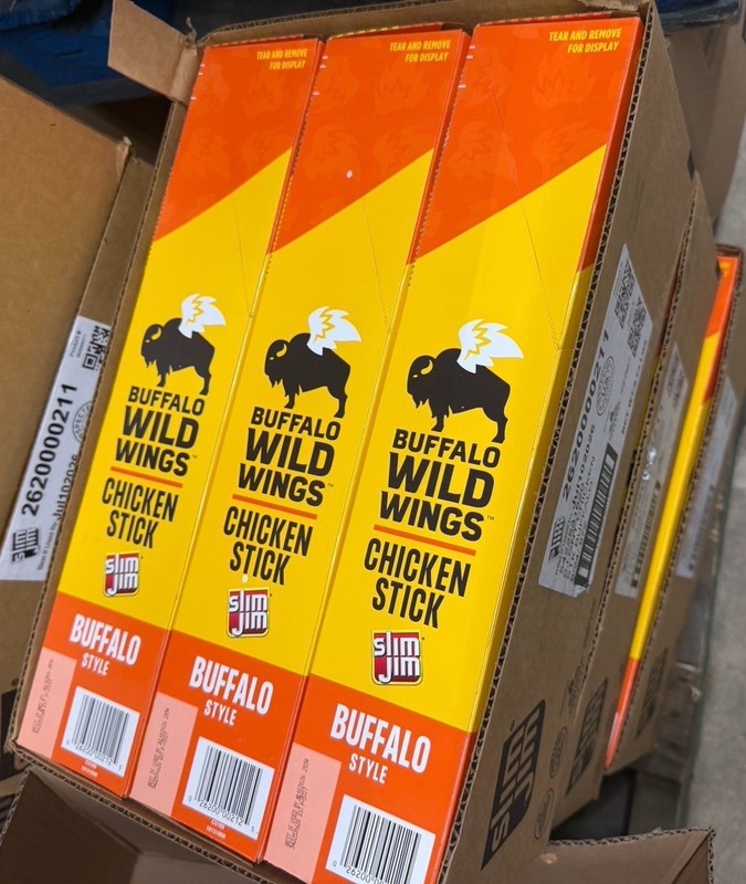 144X Slim Jim Giant Chicken Sticks, Buffalo Wild Wings Buffalo 0.97 oz CASE L@@k