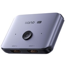 HDMI 2.1 Switch 2 in 1 Out 8K 60Hz 4K 120Hz, HDMI Switcher 48Gbps Bidirection...