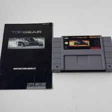 Top Gear With Instruction Manual Booklet Snes Super Nintendo