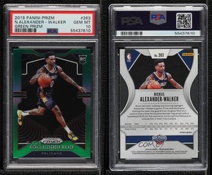 2019-20 Panini Prizm Green Nickeil Alexander-Walker #263 PSA 10 GEM MT Rookie RC