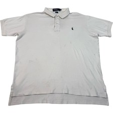 Polo Ralph Lauren Men’s XL Short Sleeve Polo Shirt White Cotton Made In USA