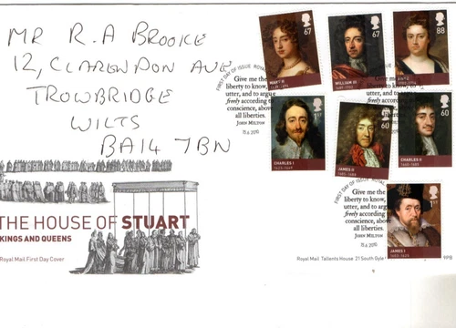 2010 THE HOUSE OF STUART - ROYAL OAK H/S FDC FROM COLLECTION E48