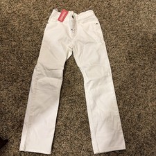 Gymboree White Jeans w/Swirl Topstitch on Back Pockets Sz 9 NEW WITH TAG