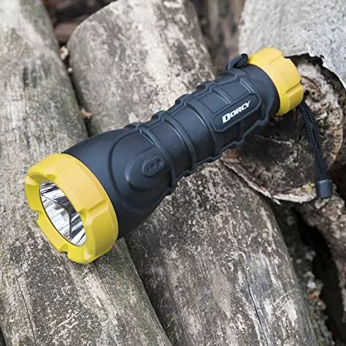 Dorcy 41 2968 180 Lumen Weatherproof Rubber LED Flashlight w Non Slip Grip M