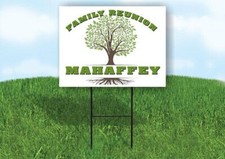 MAHAFFEY FAMILY REUNION GR TREE 18 in x24 in Yard Sign Road Sign with Stand