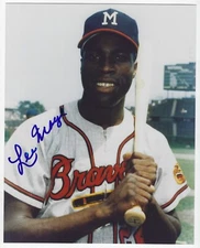Lee Maye Milwaukee Braves Signed Auto 8x10 Photo Autograph