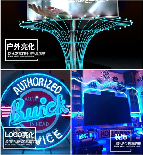 LED Neon Rope Light Strip Waterproof Flexible Home Garden Commercial Sign Decor - Picture 57 of 73
