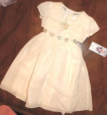 Dress Set Cream Flower Girl Party Church Girl size 2 years New