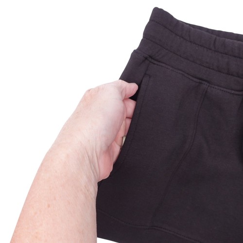 NWT DSG Sport Fleece Shorts Girls Sz M 10-12 Pure Black Relaxed Fit Outdoor - Picture 3 of 11