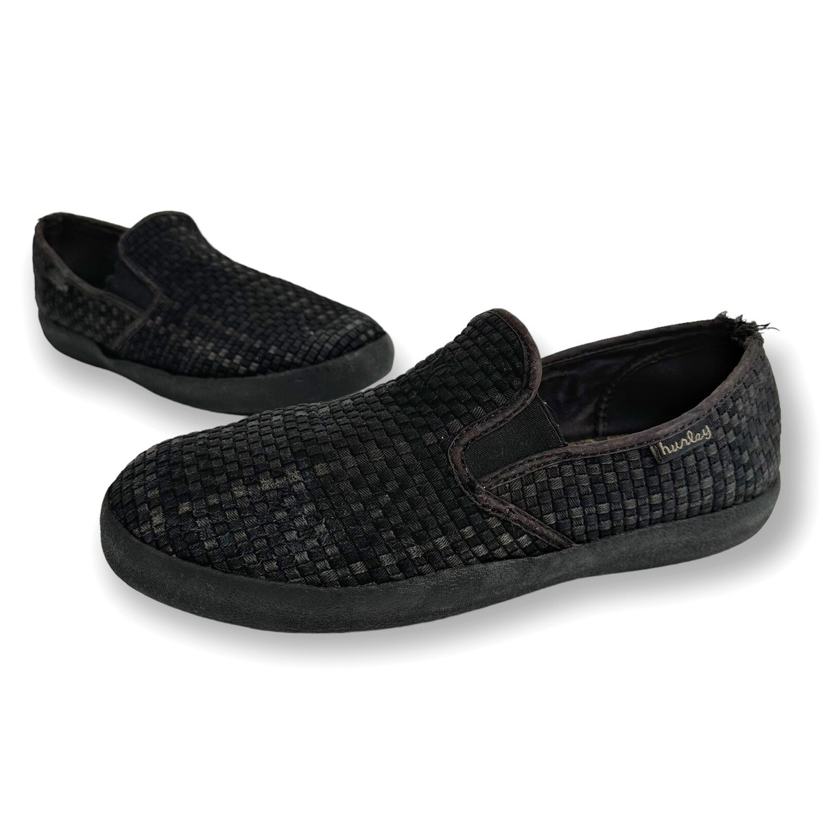 Hurley Surf Woven Black Slip On Vintage Shoes Dia De Los Hurley Surf Woven Black Slip On Vintage Shoes Dia De Los