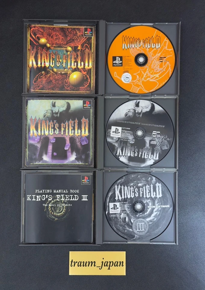 King's Field Ⅰ Ⅱ Ⅲ 1 2 3 set of 3 games PS1 PlayStation Sony Japan Tested Games - Image 3 of 3