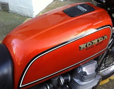 1975 CB750F Super Sport Fuel Tank PIN STRIPING Decals Set - Flake