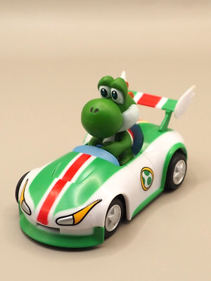 Yoshi Yoshi Super Mario Bros Mario Kart Pull Back Car Toy Mini Figure