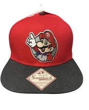 Super Mario Official Nintendo Original Snapback Hat Bioworld 2018 NWT