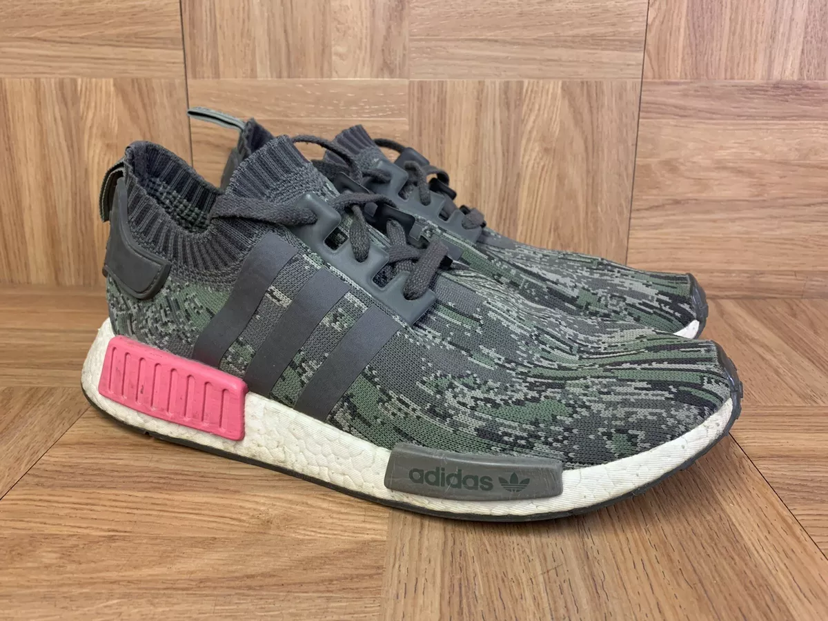 venster barbecue leugenaar RARE🔥 Adidas NMD R1 Primeknit Utility Grey Camo Pink Sneakers Men&#039;s  Sz 10.5 USD | eBay