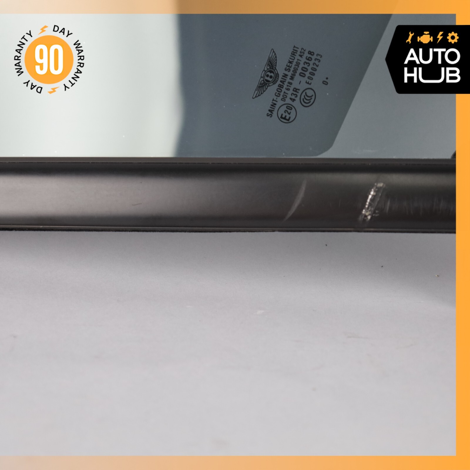 03-17 Bentley Continental GT Front Right Side Door Vent Window Glass OEM 56k