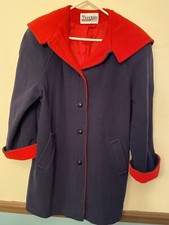 Penguin M Limon Co Hooded Lined 100% Wool Coat Euc