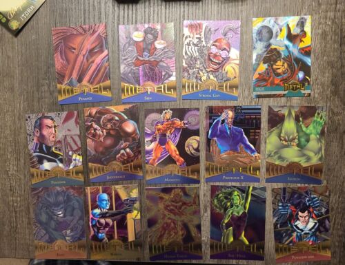 MARVEL METAL 1995 14 CARD LOT ALL DIF ROGUE ALTERNATE M #132 BEAST SHE-HULK SKIN - Picture 1 of 12