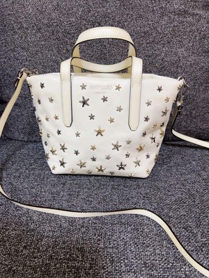 JIMMY CHOO MINISARA 2WAY Shoulder Bag White | eBay