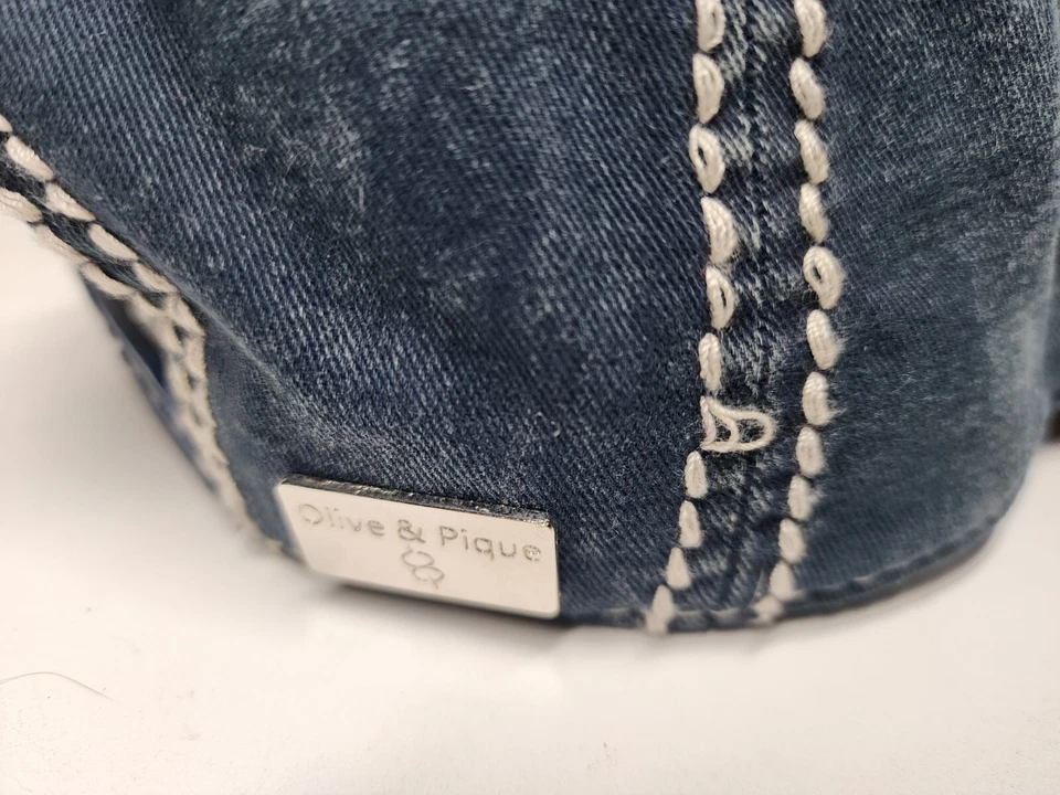 CHAPÉU DE BEISEBOL OLIVE & PIQUE, VERMELHO/AZUL/BLING - Imagem 3 de 4