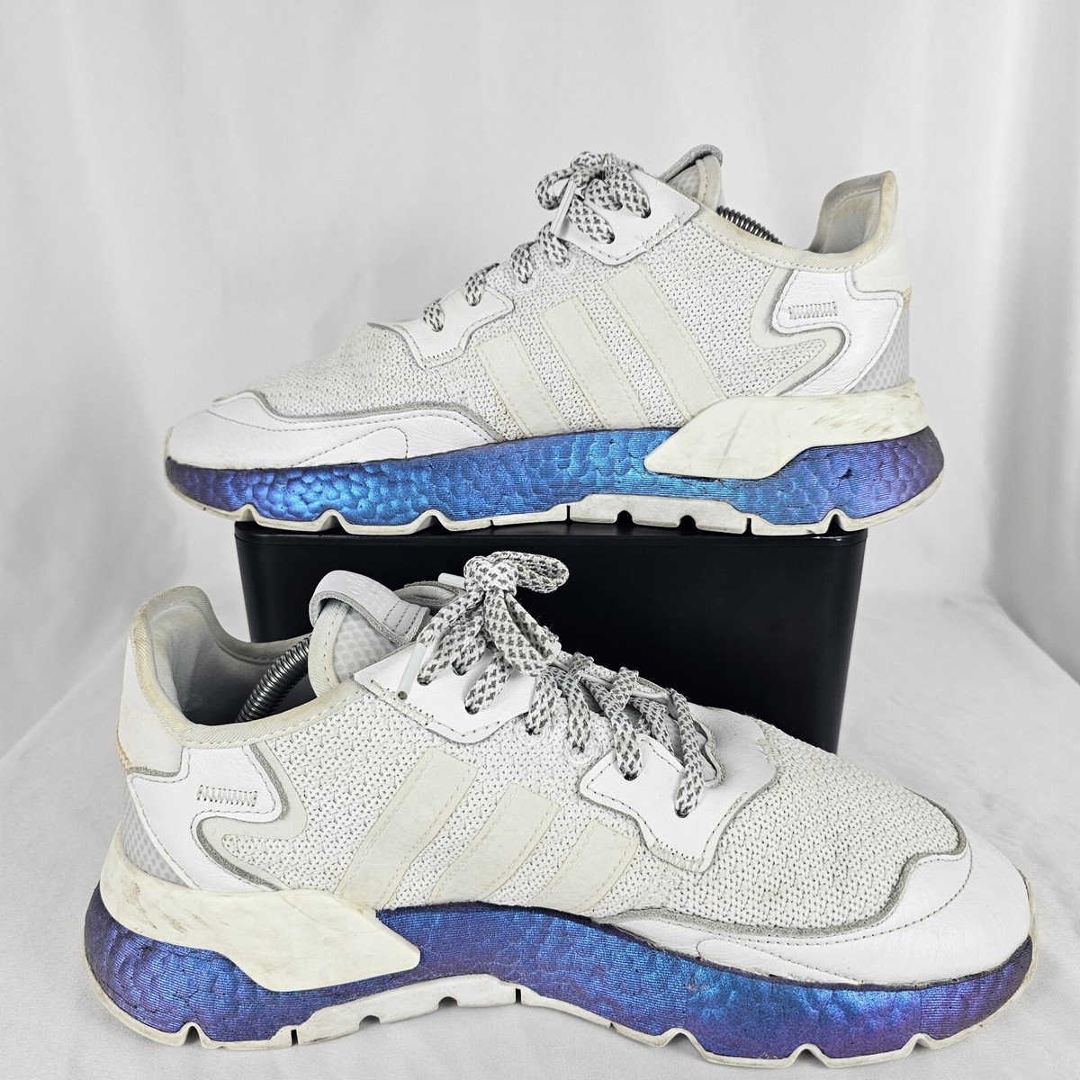 Adidas Nite Jogger Cloud Crystal White Iridescent Reflective Shoes