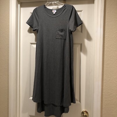 LuLaRoe Gray Carly Dress Simply Comfortable W/pocket Size XS EUC