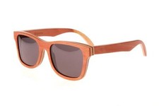 New Premium Wooden Polarized Walnut Dogwood Sunglasses 55mm with Grey Lenses