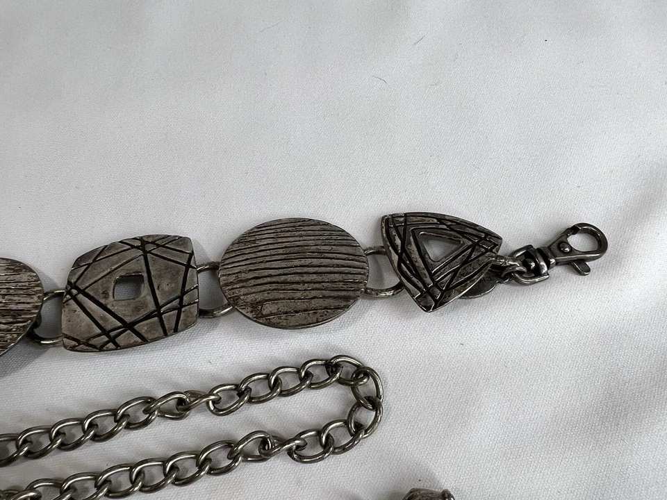 Chicos 腰带女式 32 英寸 - 50 英寸腰带可调金属 Concha 圆圈 — 第 3/4 张图片