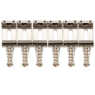 Musiclily Pro 6Pcs Nickel 10.5mm Steel Vintage ST Guitar Tremolo Bridge Saddles