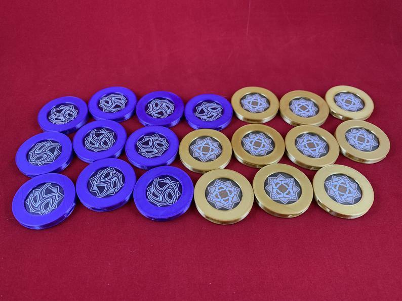 Chaos Bag Token Cápsulas - Bendiciones y Maldiciones Compatible con Arkham Horror LCG