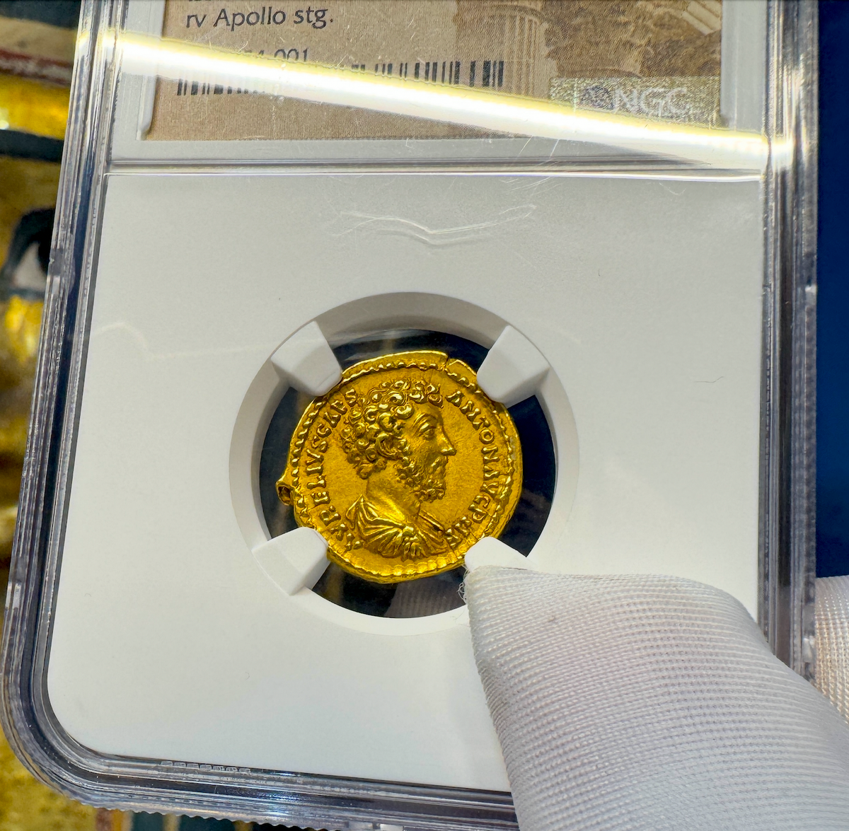 ROMAN EMPIRE MARCUS AURELIUS *FINE STYLE* 161AD AUREUS NGC CH XF