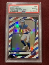 Malik Nabers 2024 Prizm Red White Blue Prizm Rookie Card RC PSA 10 Gem Mt. rookie card picture