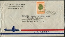 Dominican Republic 1961 Latin America Airmail Postage Cover to Long Island USA