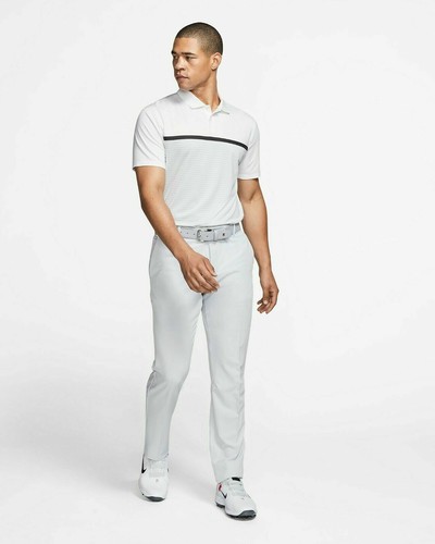 Vapor Striped Golf Polo Gym White 