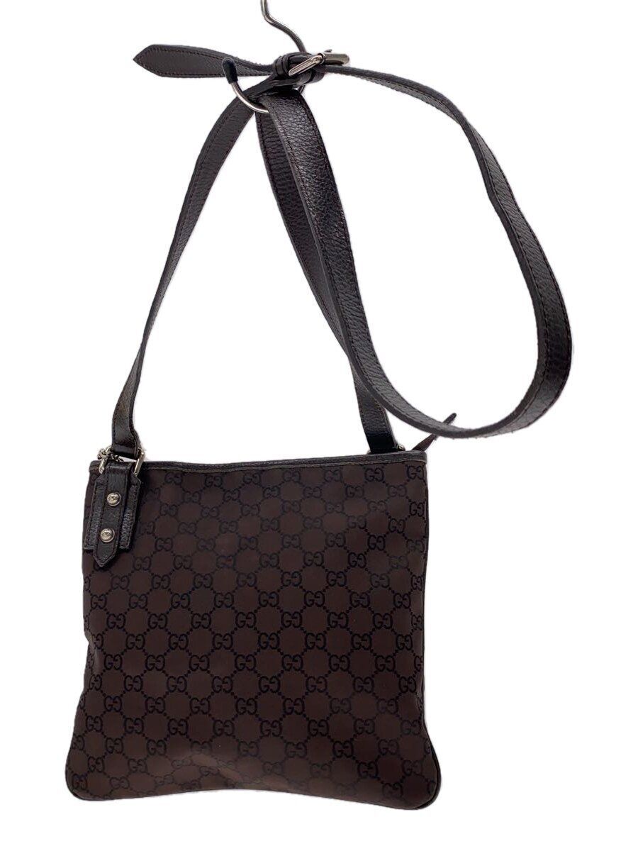 GUCCI shoulder bag GG nylon Brown 268620 Used | eBay